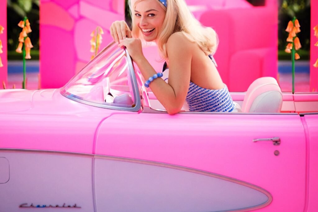 barbie-drives-electric-corvette-in-upcoming-live-action-movie