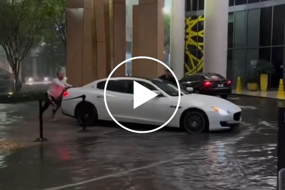 miami-flood-car-videos-show-exotic-cars-trying-to-beat-tropical-storm-alex
