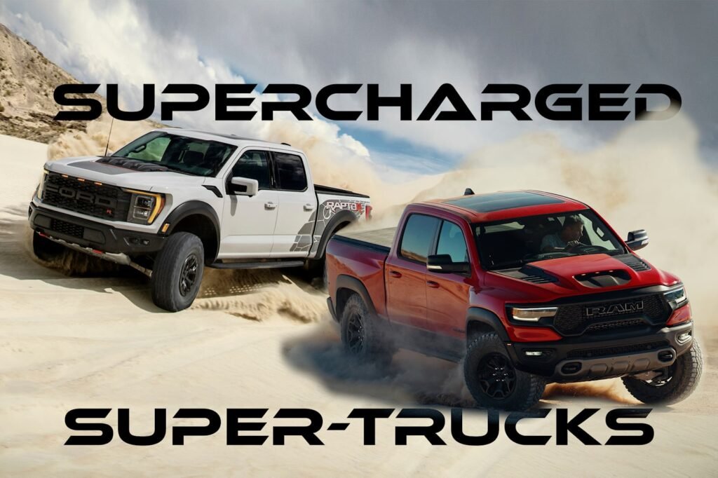 super-truck-shootout:-ford-f-150-raptor-r-vs.-ram-1500-trx
